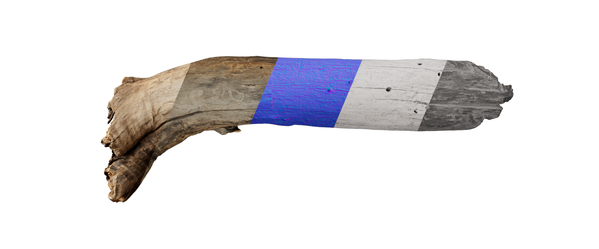 3D Branches Low Poly Photorealistic Asset