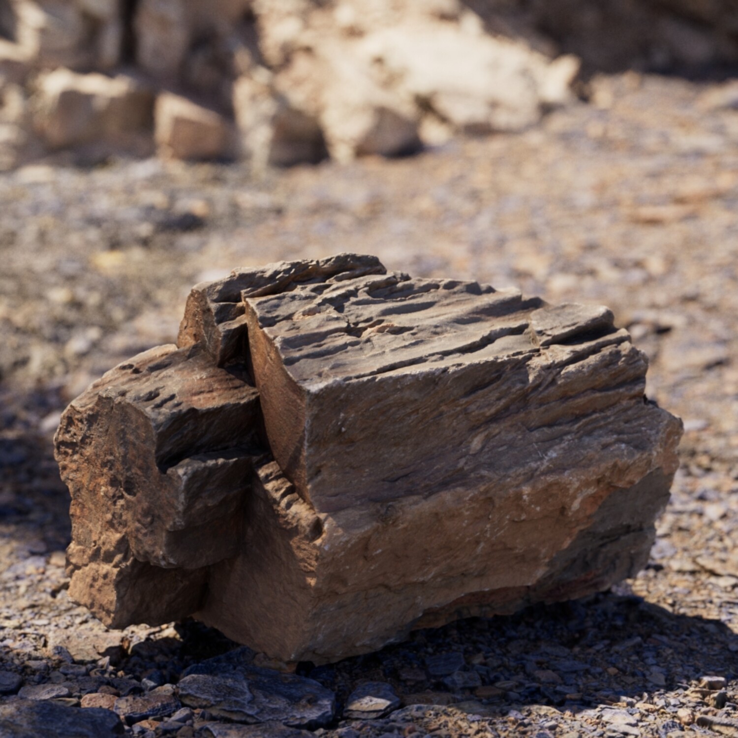 3D Cliff Rock Model PBR