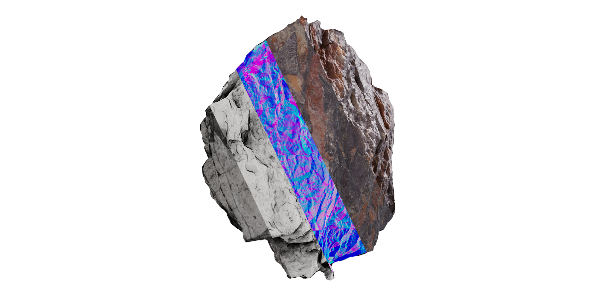 3D Cliff Rock Model PBR
